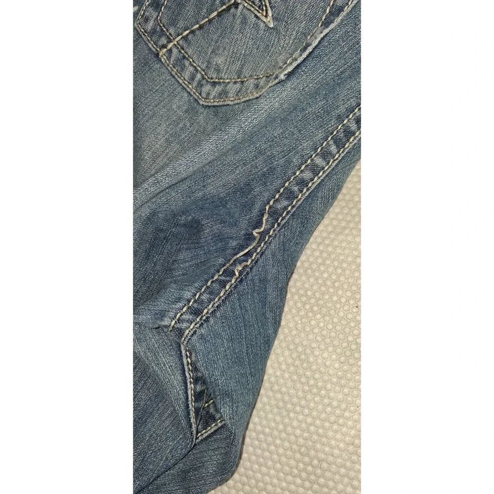 Amethyst Jeans Womens 16 Blue Distressed Paint Splatter 100% cotton Y2K